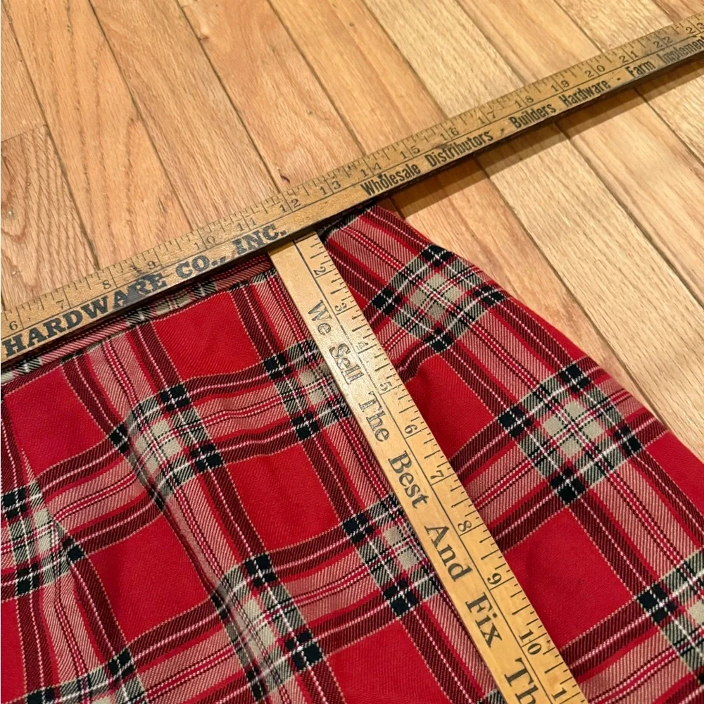 Red Plaid Tartan lined Women's Skirt scottish